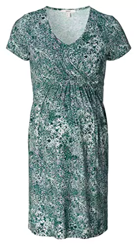 ESPRIT Damen Kleid mit Stillfunktion und kurzem Ärmel, Allover Print - Pastellblau