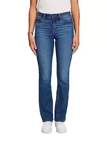 Esprit Damen Bootcut Jeans Superstretch - Blau Medium Washed
