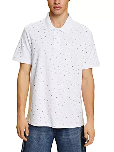 ESPRIT Herren 063CC2K309 Polohemd, 100/WHITE