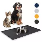 Everanimals Napfunterlage für Hunde und Katzen aus rutschfestem Silikon - Erhöhter Außenrand - Fressnapf-Unterlage
