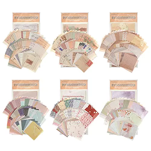 EXCEART 360 Blätter Lesezeichen Papier Vintage DIY Journalpapier Vintage Scrapbook Papierzubehör Material Papier Pack Dekorative Ästhetischen Journaling Liefert für Schriftlich Zeichnung