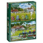 Falcon 11309 The Village Sporting Greens 2X 1000 Teile Puzzlespiel