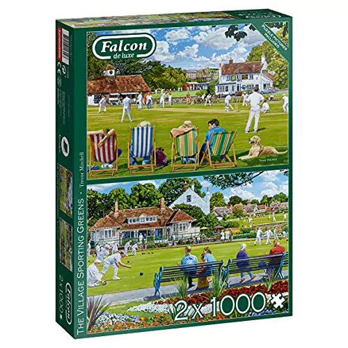 Falcon 11309 The Village Sporting Greens 2X 1000 Teile Puzzlespiel