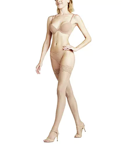 FALKE Damen Stay-Ups Shelina Toeless, Fein 12 DEN, 1 Paar