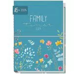 Familien-Kalender 2024 A5 | 12 Monate von Januar bis Dezember | Familien-Planer für bis zu 4 Personen | Nachhaltig & klimaneutral