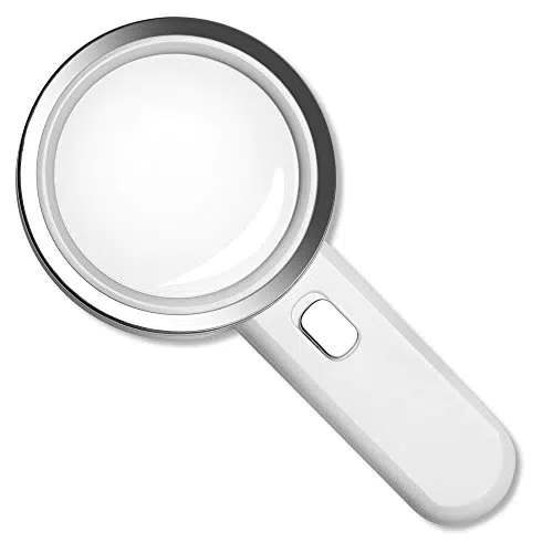 Fancii 5-Fach Vergrößerungsglas LED Handlupe mit Licht