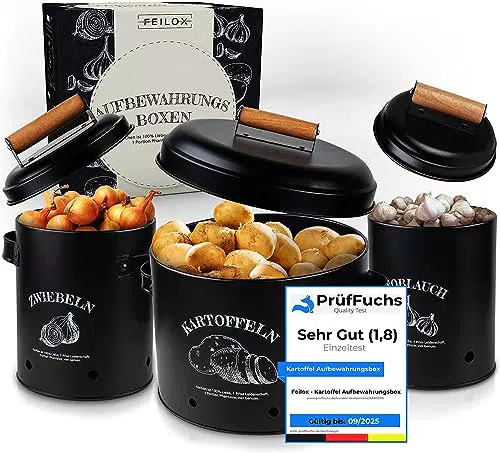 Feilox Kartoffel Aufbewahrungsbox inkl. Zwiebel Aufbewahrung