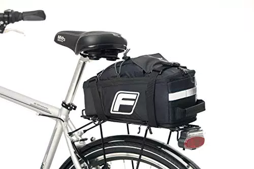 FISCHER 2in1 Gepäckträgertasche, Uni, Schwarz