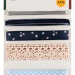 folia 12023 - Stoffbänder-Mix Blue Velvet mit 6 unterschiedlichen Schleifenbändern in den Farben Blau