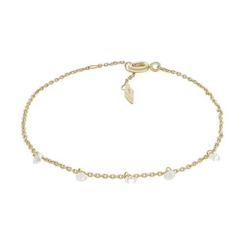 FOSSIL Damen Armband Sadie aus 14K Vergoldetem Messing
