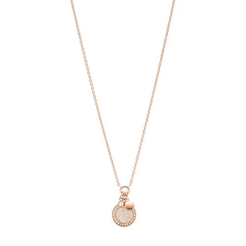 Fossil Klassische Damen Halskette aus Roségold Edelstahl