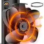 Kaminventilator Magnetisch - Leiser Ventilator für Kaminofen mit Thermometer