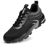 Furuian Sicherheitsschuhe Herren Arbeitsschuhe Herren Damen Leicht Sportlich Atmungsaktiv Schutzschuhe mit Stahlkappe Sneakers