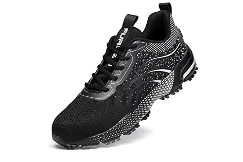 Furuian Sicherheitsschuhe Herren Arbeitsschuhe Herren Damen Leicht Sportlich Atmungsaktiv Schutzschuhe mit Stahlkappe Sneakers