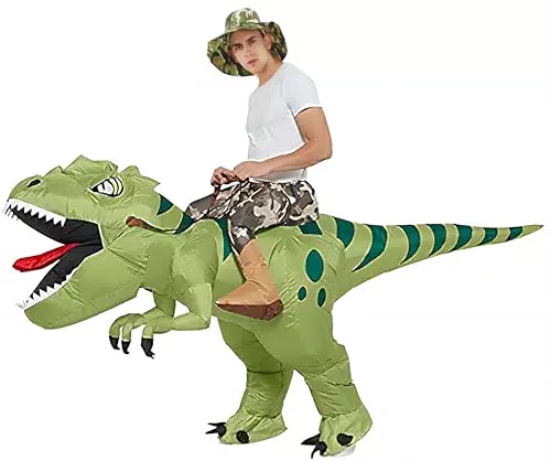 Aufblasbares Dinosaurierkostüm für Erwachsene - Ideal für Halloween und Partys