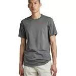 G-STAR RAW Herren Lash Back Text T-Shirt, Grau, L