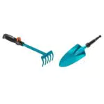 Gardena combisystem-Kleingeräte Set: Set bestehend aus Blumenkelle & Blumenrechen für müheloses EIN- & Umpflanzen in Beeten & Blumenkästen