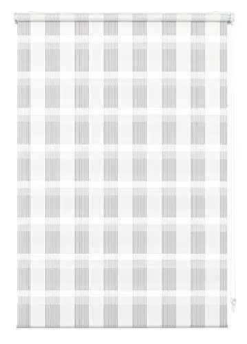 GARDINIA Doppelrollo ohne Bohren, Transparente Streifen, 60 x 150 cm