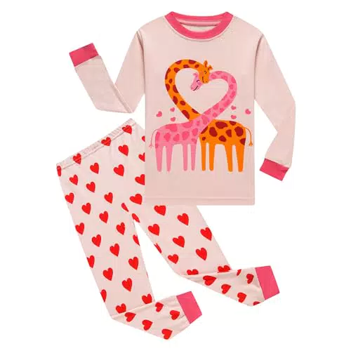 Garsumiss Mädchen Schlafanzug Giraffe Baumwolle Kinder Langarm Pyjama 98 104 110 116 122 128 134 140 146
