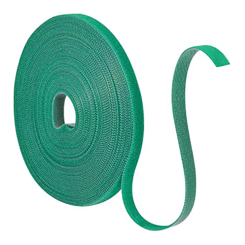 Pflanzenbinder Klettbandrolle - Wiederverwendbarer Nylon Kabelbinder, grün