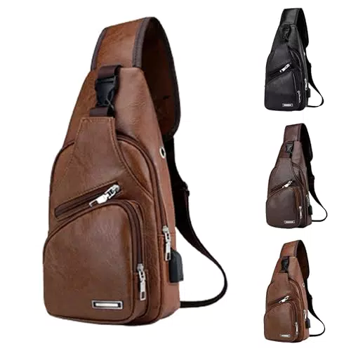 Generisch Sling Bag Herren, Leichte Crossbody Bag Brusttasche