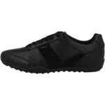 Geox Herren U Wells Sneakers, Schwarz