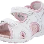 Geox Sandalen für Mädchen - Modell: J Whinberry - Weiß/Rosa