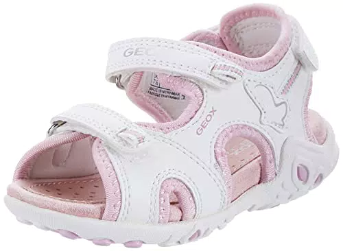 Geox Sandalen für Mädchen - Modell: J Whinberry - Weiß/Rosa
