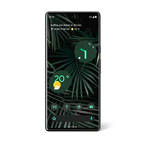 Google Pixel 6 Pro Android 5G-Smartphone ohne SIM-Lock mit 50-Megapixel-Kamera und Weitwinkelobjektiv Stormy Black