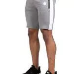 Gorilla Wear - Benton Track Shorts - Grau - Bodybuilding Sport Alltag Freizeit mit Logo Aufdruck leicht und bequem für optimale Bewegung aus Polyester und Spandex