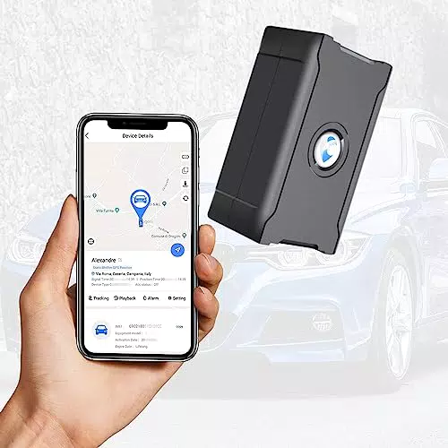 GPS Tracker Auto mit magnetischem Smart GPS-Sender und 6000 mAh Akku - Echtzeit-Tracking mit App-Zugang