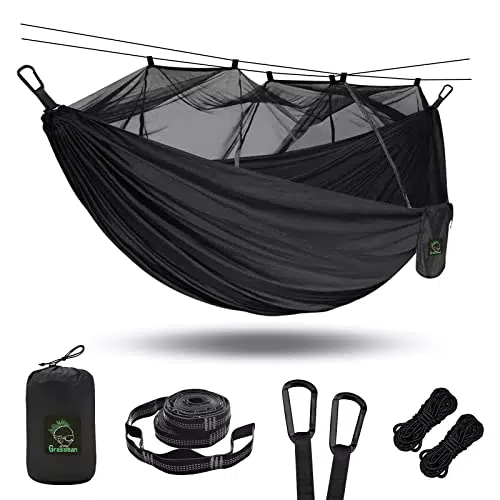 Outdoor Hängematte mit Moskitonetz für 2 Personen - Tragbare Doppelhängematte