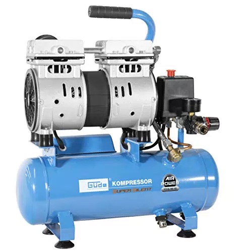 Güde Kompressor Airpower 105/8/6 SILENT - Ölfrei und flüsterleise - Max. 8 bar - 550 W - 6 l Kessel - 94 l/min Liefermenge