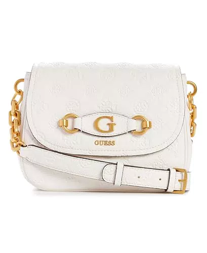 Guess Damen Umhängetasche mit Crossbody-Klappe und Stein-Logo