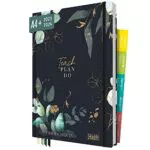 Lehrer-Planer 2023/2024 A4+ Hardcover Lehrerkalender mit Sprüchen und Stickern - Nachhaltig und smart durchs Schuljahr.