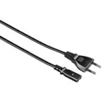 Hama Euro-Netzkabel 2-polig 1,5m gerade - Stromkabel Schwarz