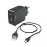 Schnellladegerät Hama mit Qualcomm Quick Charge 3.0 für Handy und Tablet - Schwarz