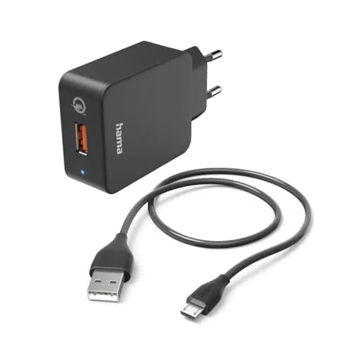 Schnellladegerät Hama mit Qualcomm Quick Charge 3.0 für Handy und Tablet - Schwarz