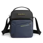 HANGMAI umhängetasche herren klein nylon canvas schultertaschen umgängehandtasche für iPad 9.7 Travel Hiking Office Business Navy blau