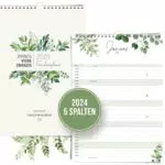 Heaven+Paper Familienplaner 2024 A3 - XXL Familienkalender Eukalyptus - Jahreskalender 2024 Wandkalender - Made in Germany