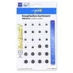 HEITECH 24er Pack Alkaline Knopfzellen Batterie - 4X AG1 / 4X AG3 / 6X AG4 / 6X AG10 / 4X AG13-1