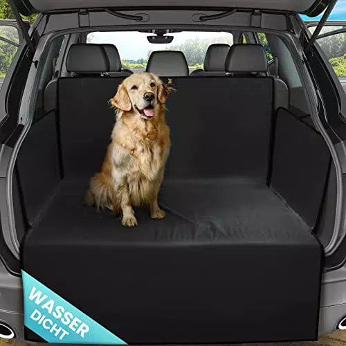 Kofferraumschutz Hund mit Seiten- und Ladekantenschutz - Wasserdichte Hundedecke für Auto - Kratzfeste Kofferraumdecke