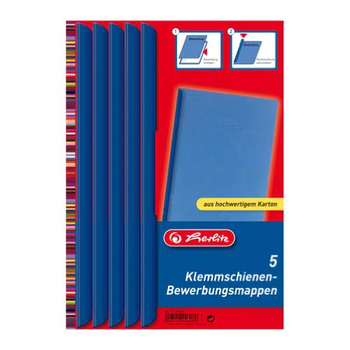 Herlitz Klemmschienen Bewerbungsset - Blau