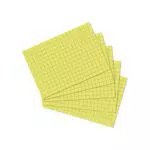 herlitz Karteikarte A7, kariert, gelb, 100 Stück