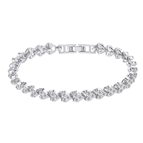 "Personalisiertes Damen Armband mit Zirkonia Herzanhänger"