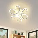 Homefire Deckenlampe LED Deckenleuchte Schlafzimmer Modern Klein Flurlampe 17W Weiß Küchenlampe Warmweiß Schlafzimmerlampe 3000K Geometrie Design Lampe für Flur Eingang Wohnzimmer Küche Studio
