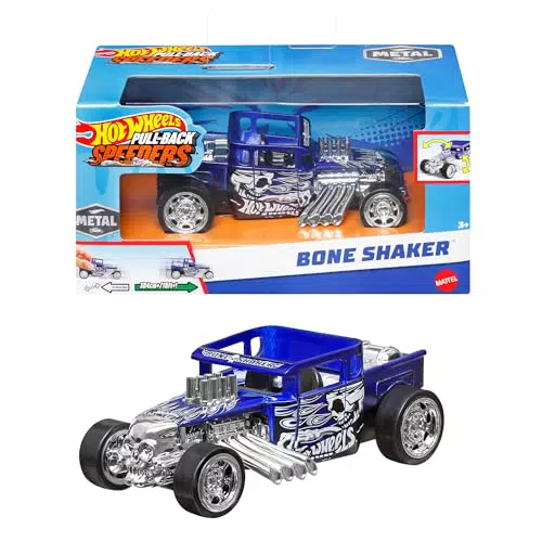 Hot Wheels Pull-Back Speeders Spielzeugauto 1:43 - Leistungsstarkes Sammlerstück mit Rolomatic-Motor