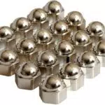 HP-Autozubehör 82712 Radmuttern-Kappen 20 Stück Chrom 17 mm