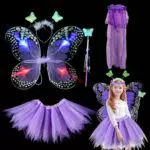 HRKVSK Leuchtend Feenkostüm, Fee Prinzessin Tutu Kostüm Set