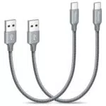 Kurzes USB C Ladekabel für Samsung Galaxy und Pixel - 30cm, 3A Schnellladekabel